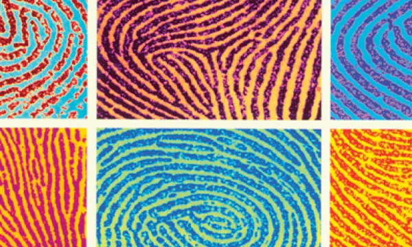 multicoloured fingerprints