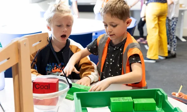 Children enjoying climate change activities