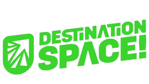 A green logo that says Destination Space!