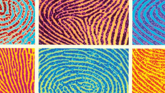 multicoloured fingerprints