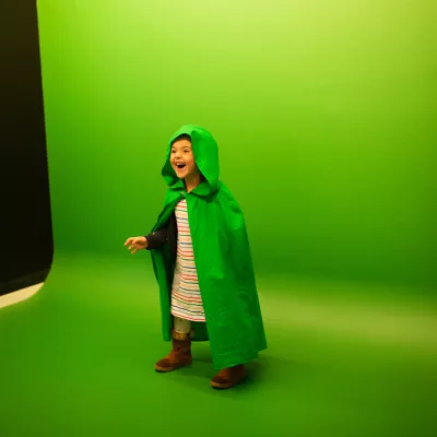 Green screen exhibit in Project What If