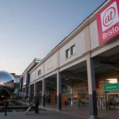 The main building and Planetarium of At-Bristol. 2015. 